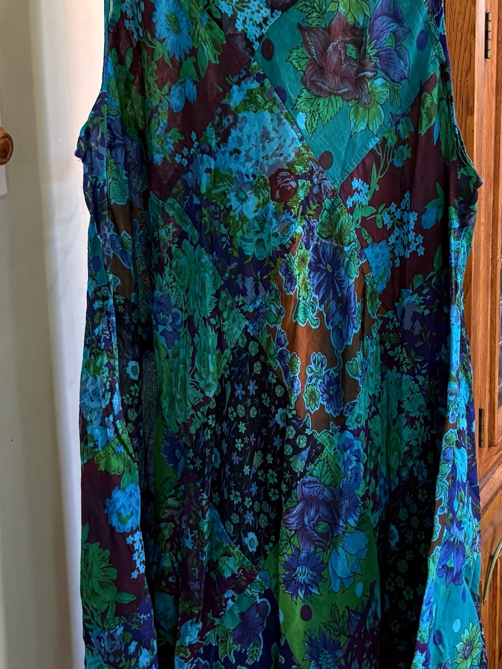 Windhorse vibrant patchwork summer maxidress/kaftan light and comfortable.